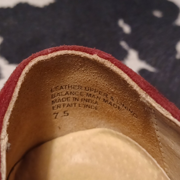 Ruffle maroon suede platform tennie flat - 7.5 - Picture 7 of 7